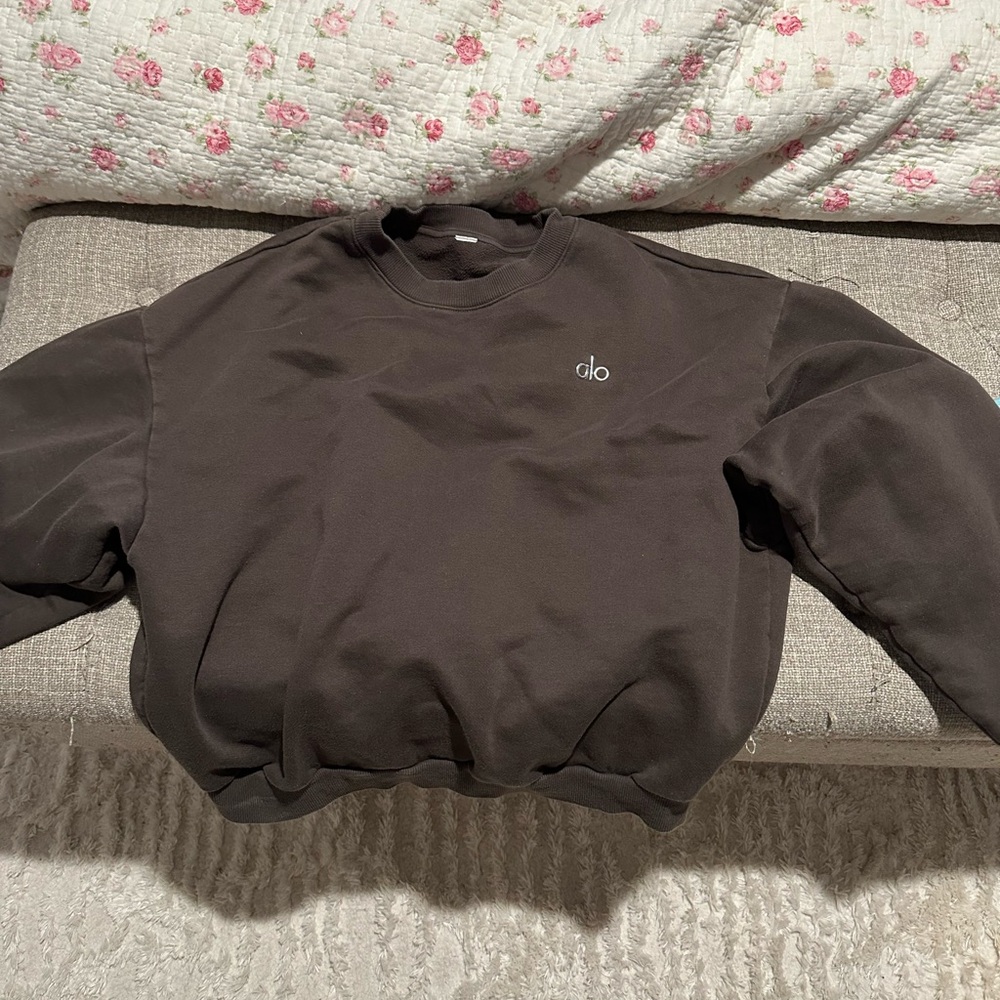 ALO Yoga Women's Dark Brown Crewneck Sweater